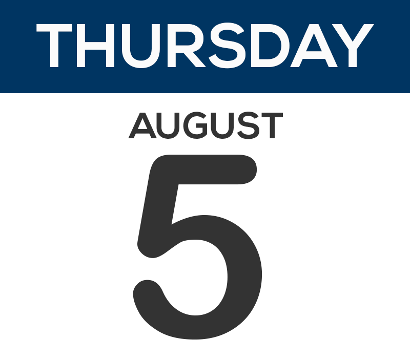 thursday, august 5