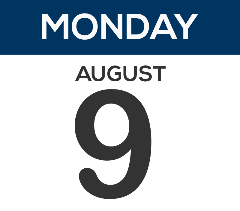 monday august 9
