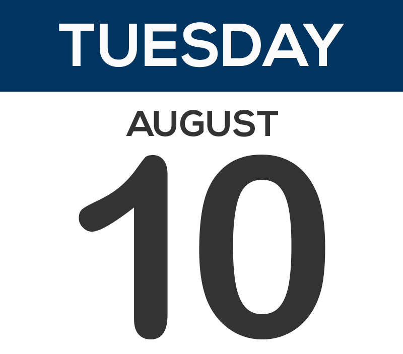 tuesday august 10