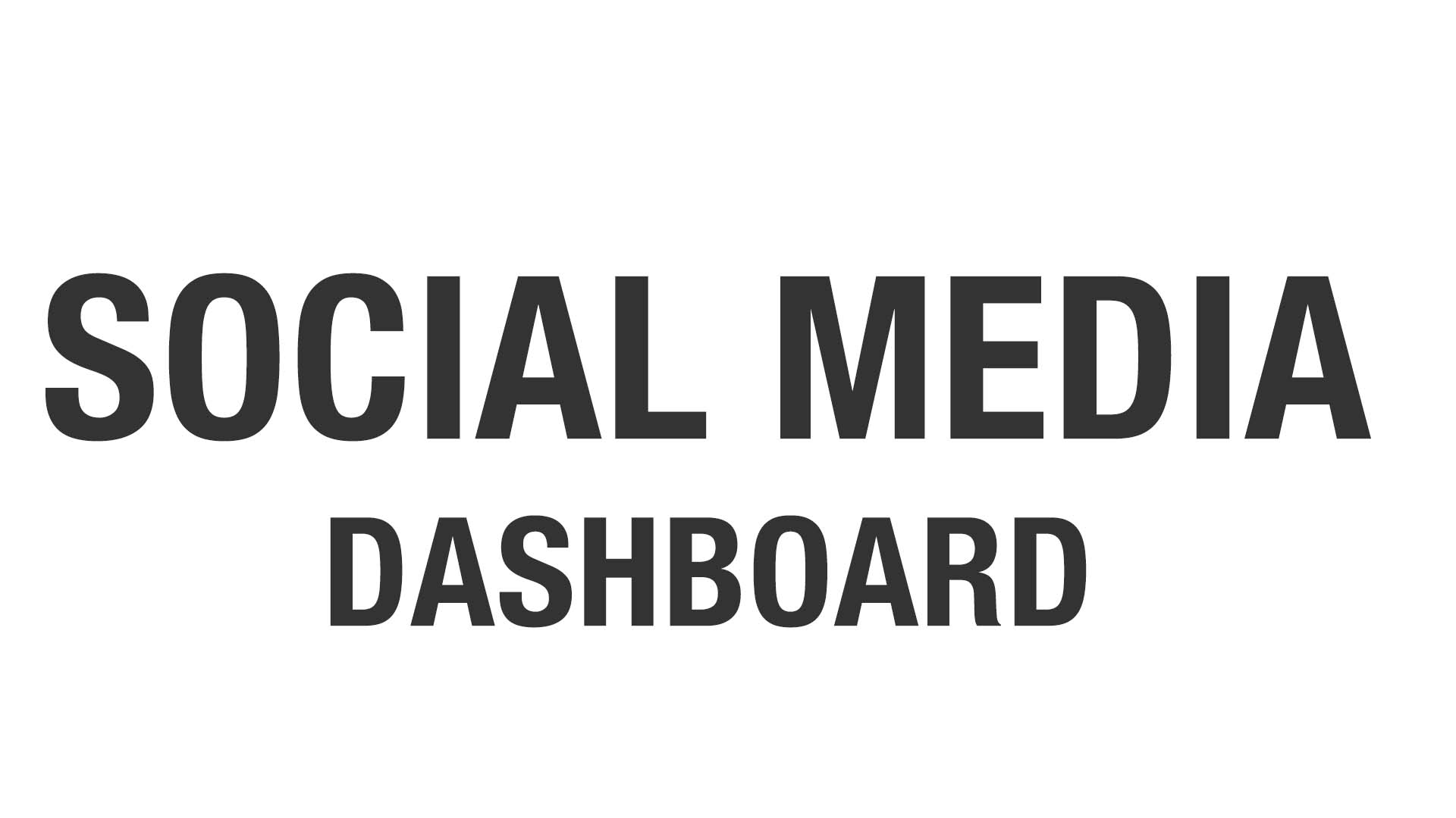 Social Media Dashboard