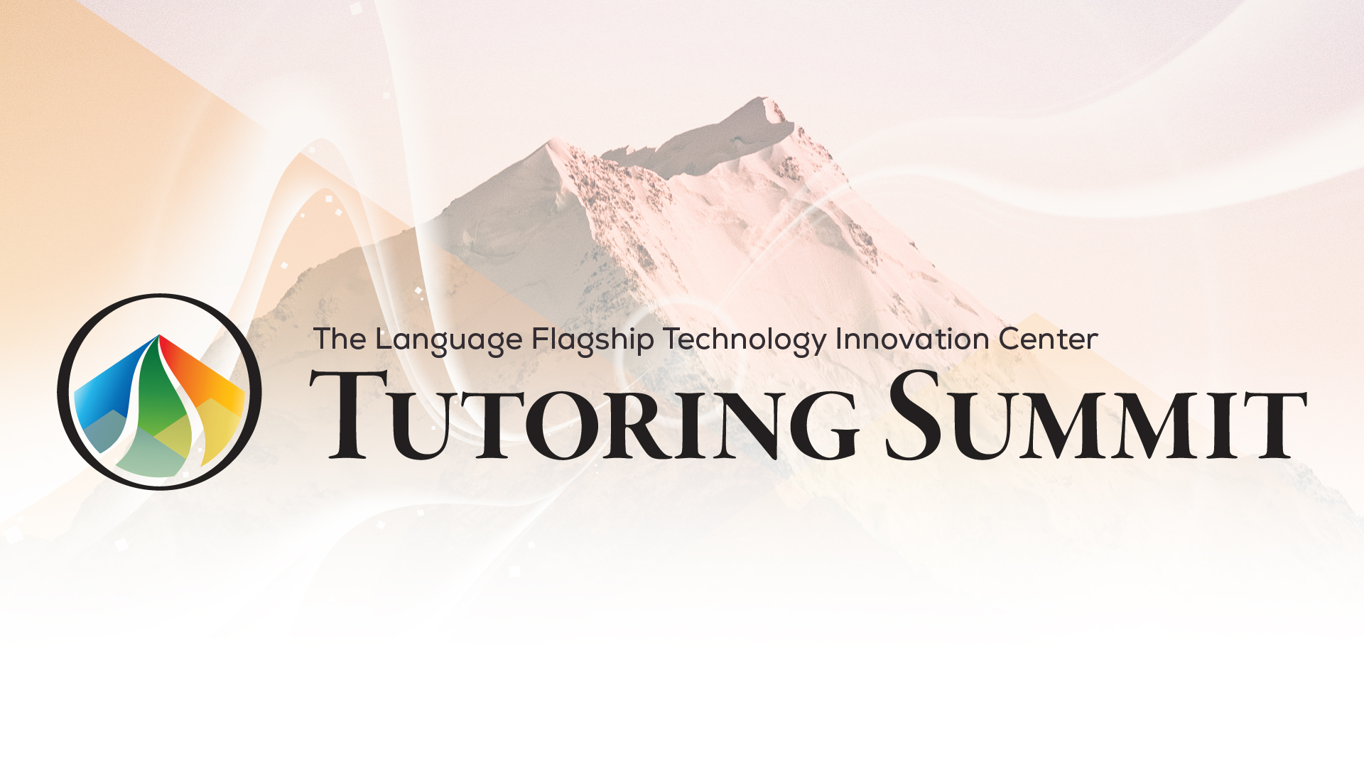 Tutoring Summit logo in front of a mountain