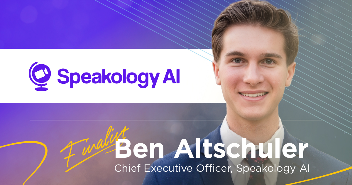 Photo of LaunchPad finalist, Ben Altschuler, founder of Speakology AI.